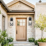 Bestshared Outdoor Wall Light, 20" Modern Exterior Wall Sconce with Clear Glass, Weather Resistant Outside Lights | Lumora