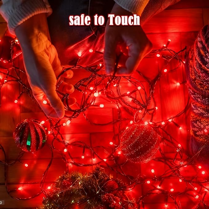 2026 New Voice Control 88ft 240LED Smart Valentine String Lights Outdoor/Indoor | String Lights with Remote, 12Modes, 7Voice Commands & Timers, Valentine Twinkle Light for Wedding Party Decor (Red)