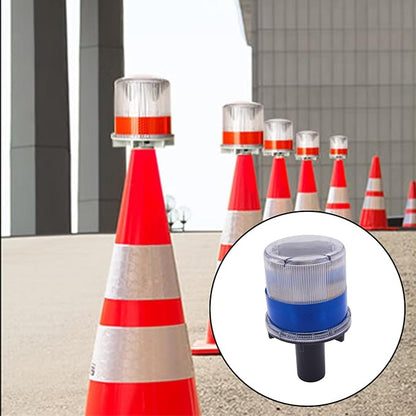 PENCK Solar LED Warning Light Waterproof Driveway Lights Flashing Barricade Light Road Construction Safety Signs Flash Traffic Light for Outdoor Fence Patio Yard Home Pathway Stairs Garden (Blue)