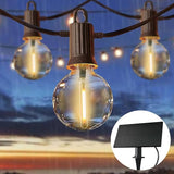 ZOTOYI Solar Outdoor String Lights 50FT, Waterproof with USB Port, G40 Globe Solar Patio Light with 26 Edison | Lumora