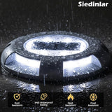SIEDiNLAR Solar Deck Lights Driveway Dock LED Light Solar Powered Outdoor Waterproof Road Markers for Step Sidewalk | Lumora