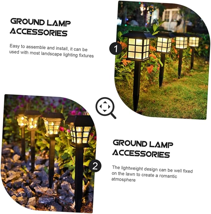 MERRYHAPY 30pcs Luminous Floor Lamp Led Ground Stakes Outdoor Solar Pathway Lights Replacement Stakes Plastic | Lumora
