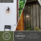 VAXCEL 2-Pack Trail 13 in. H 1-Light Burnished Bronze Rustic Cowboy Outdoor Wall Sconce Made of Durable Steel | Lumora