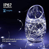 2 Pack Solar Powered Fairy String Lights Outdoor Waterproof 8 Modes Twinkle Christmas Decorations Lights, Each | Lumora