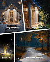 1 Pack Solar Powered Outdoor Spot Lights Outside Waterproof 20 LEDs Landscape Spotlights Dusk to Dawn for House | Lumora