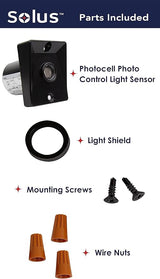 Solus Dusk-to-Dawn Sensor with Ezee Change Plug – Outdoor Photocell Sensor for 3" Lamp Posts – Auto On/Off – UL | Lumora