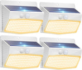 Peasur Solar Outdoor Lights, [4 Packs] Motion Sensor Security Lights with 3 Lighting Modes Wall Lights Waterproof | Lumora