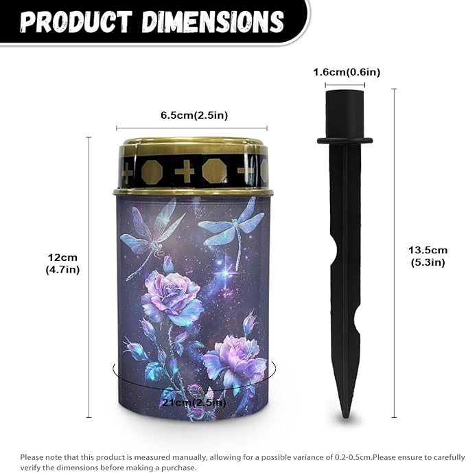 Dragonfly Rose Solar Garden Light Waterproof Solar Light Outdoor LED Solar Light Landscape Path Light for Yard Walkway Driveway Long Lasting