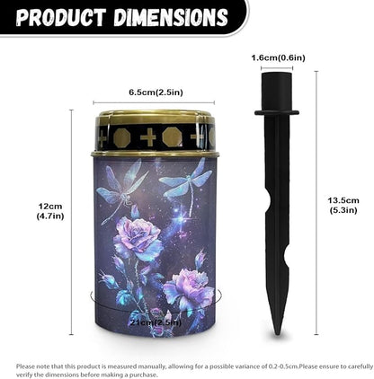 Dragonfly Rose Solar Garden Light Waterproof Solar Light Outdoor LED Solar Light Landscape Path Light for Yard Walkway Driveway Long Lasting