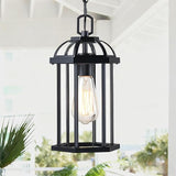 Outdoor Pendant Light,Modern Hanging Porch Light,Black Exterior Pendant Lighting Fixture, Outdoor Chandelier for | Lumora