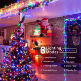 JMEXSUSS 200 LED Multicolor Christmas Lights, 66ft String Lights Plug in