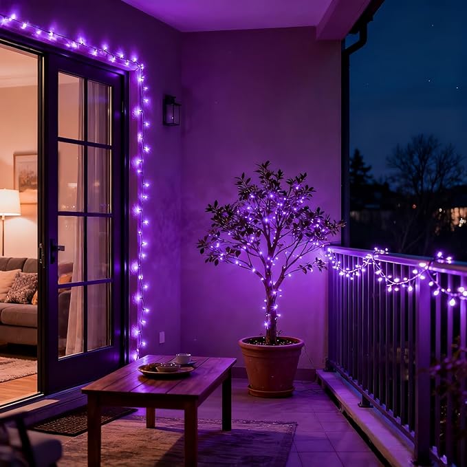100 LED Purple Christmas Lights, UL Certified Commercial Grade Green Wire String Lights 35 FT, for Indoor and | Lumora