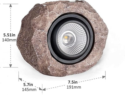 iKenta Solar Garden Lights Outdoor Decorative Fake Rock Lights, Dusk to Dawn Sensor IP65 Waterproof Solar Pathway, Solar Landscaping Light for Garden Yard Walkway Pathway Patio