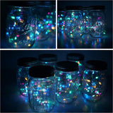 Decorman Solar Mason Jar Lid Lights, 6 Pack 20 LED Waterproof String Fairy Star Firefly Jar Lids Lights for Patio | Lumora