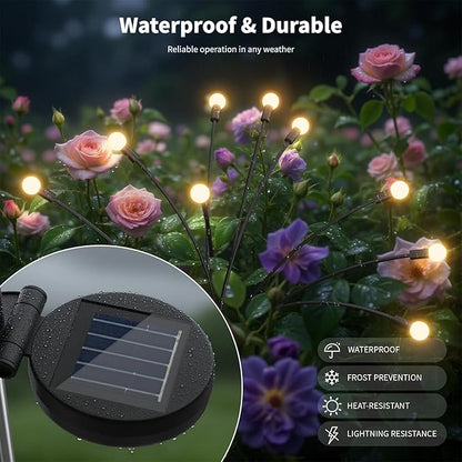 Outdoor Solar Lights Waterproof (8 Pack, 80 LED), Fairy Garden Decor, Fairy Tale Courtyard Decor, Firefly Lights, Solar Garden Lights, Solar Landscape Lights, Gifts for Women Who Have Everything