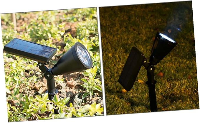 SAFIGLE Solar Garden Path Lights and Solar Wall Lights 4-led Outdoor with Color Changing Landscape Ground Lighting for Yard and Patio