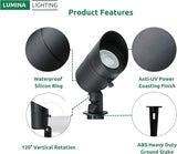Lumina Lighting® 5W Landscape Lighting 12V Landscape Lights Low Voltage Landscape Spotlights Warm White Waterproof | Lumora