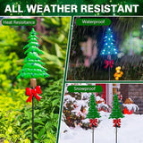 Solar Christmas Tree Garden Stake Lights 2 Pack,Outdoor Xmas Pathway Lights Christmas Decorative Yard Stake Decor | Lumora