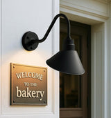 10-Inch Classic Outdoor Gooseneck Barn Light with Extended Arm Design – Ideal for Outdoor Store Sign Lighting | Lumora