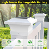 T-SUN Solar Post Cap Lights, Waterproof Outdoor Solar Powered Deck Fence Post Lights for 4 X 4 Wooden/Vinyl Posts | Lumora