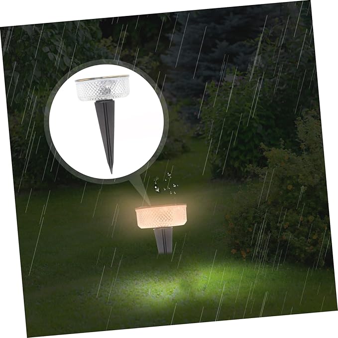 Yardwe Solar Led Landscape Lights Solar Pathway Lamp with Bright LEDs for Garden and Pathway Decor Easy Installation Long-Lasting Rechargeable Battery