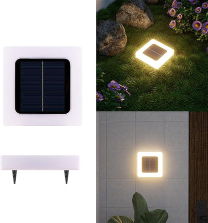 Pathway Lights Solar Powered Square Flat Solar Lights Outdoor Waterproof Solar Stair Light In Ground Landscape Lighting for Garden Lawn Patio Yard Walkway Night Lamp (Warm Light)