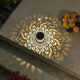 Decorative Solar Mandala Lights, Metal Solar Powered Mandala Light Outdoor Waterproof LED Deck Step Wall Lights | Lumora
