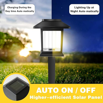 Solar Garden Lights Outdoor Waterproof，4Pcs Solar Lights Outdoor，Solar Lamps Used for Decorating Courtyards, Balconies, Terraces and Lawns