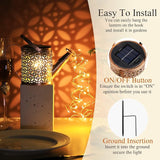 Fabbay 4 Pcs Solar Watering Can with Lights Outdoor Waterproof Solar Lights with Hook Retro Decorative Hanging | Lumora
