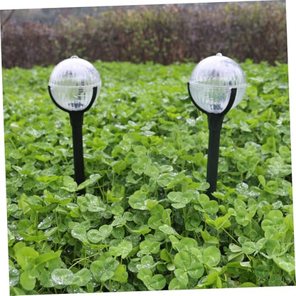 TIDTALEO 2pcs Solar Powered LED Lawn Lights with Color Changing RGB, Outdoor Garden Pathway Lighting, Solar Energy Landscape Lamps for Patio and Yard Decor