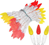 ‎‎‎Novelty Lights 24FT 70 LED C6 LED Mardi Gras String Lights, Outdoor Christmas Tree Commercial Grade LED String | Lumora