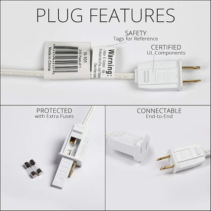 Wintergreen Lighting 25 Ft Blue C9 OptiCore LED Commercial Outdoor Christmas Lights – Heavy Duty String Lights, White Wire, 25 Lights
