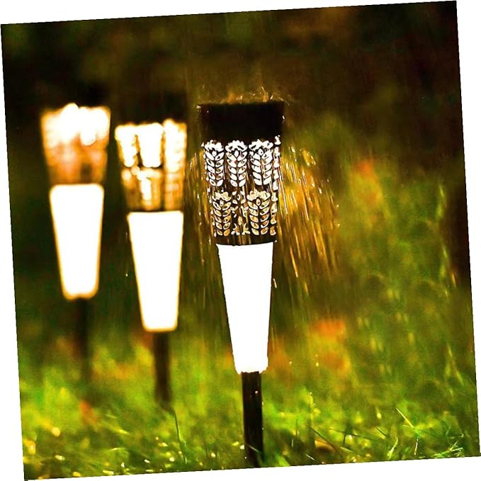 VICASKY 6pcs Solar Garden Lights Outdoor In-ground Path Lights Warm Colorful LED Lawn Stake for Patio Yard Courtyard Decorative