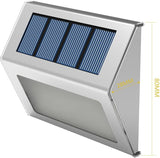 Solar Lights for Steps Deck Solar Stair Light Outdoor Waterproof Stainless Steel LED Fence Light for Garden Patio | Lumora