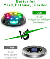 Biling Solar Ground Lights Outdoor, Bright 16 LEDs Solar Lights Outdoor Waterproof, Bronze Landscape Lights Solar | Lumora