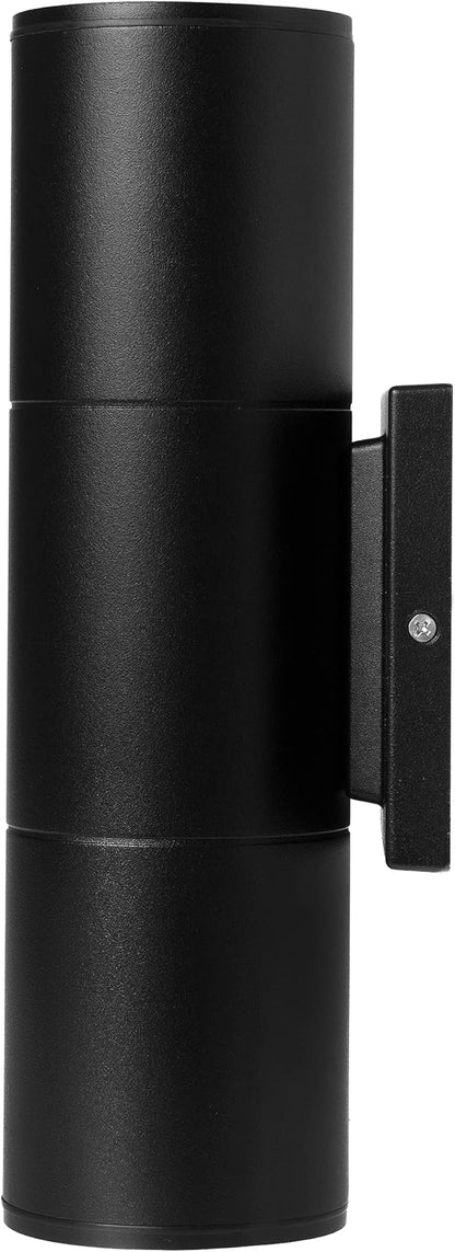 Home Zone Security LED Modern Wall & Porch Sconce Light (2-Set, Black)