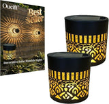 Decorative Solar Mandala Lights, Metal Solar Powered Mandala Light Outdoor Waterproof LED Deck Step Wall Lights | Lumora