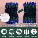 LAMPHOME Blue Christmas Lights Decoration 300Lights 63.8ft(2pk of 150L) UL Certified Mini Bulb String Lights Set | Lumora