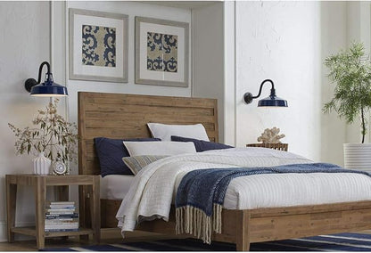 Progress Lighting Cedar Springs Collection 1-Light Farmhouse Outdoor Extra-Large Wall Lantern Light Navy