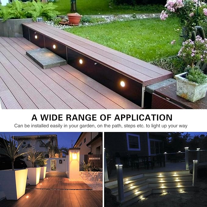 1 Pack Led Deck Lights Outdoor Waterproof Low Voltage Stainless Steel 1W Outdoor Yard Garden Decoration Lamps | Lumora