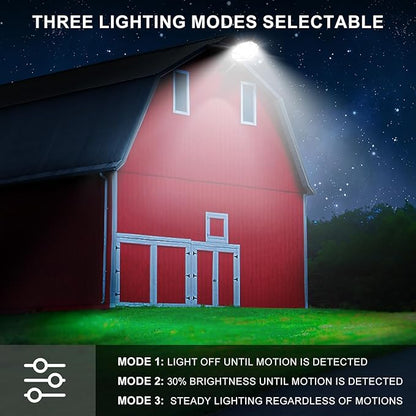 2-Pack Solar Outdoor Lights, 6000k Motion Sensor Flood Light, 168 LED Waterproof Solar Powered Security Lamps