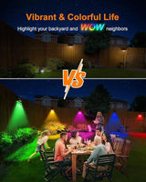 8 Pack Color Changing Solar Powered Fence Lights Outdoor Decorative LED Waterproof Yard Lamps for Outside Wall | Lumora