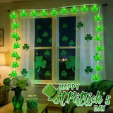 8.5FT Clear Green Shamrock Lights, St Patricks String Lights Outdoor Waterproof with 10 LED Light for rish Shamrock | Lumora