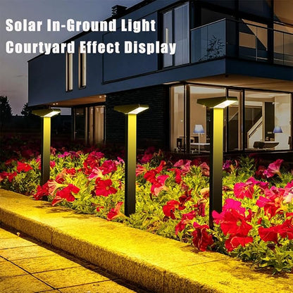 Solar Pathway Lights 6 Pack Outdoor, Waterproof Solar Garden Lights for Lawn, Patio, Walkway ，Auto On/Off, Warm White 3000K Decorative Landscape Lighting