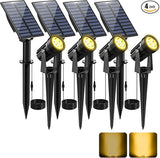 Solar Spot Lights Outdoor, Solar Landscape Spotlights IP65 Waterproof 9.8ft Cable, Auto On/Off Outdoor Wall Lights | Lumora