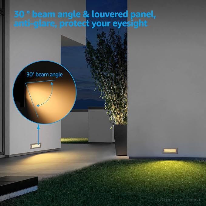 LEONLITE Update 5CCT LED Step Lights 120V-277V, Dimmable 4.5W 300LM Anti-Glare LED Deck Steps Stair Lights Outdoor | Lumora