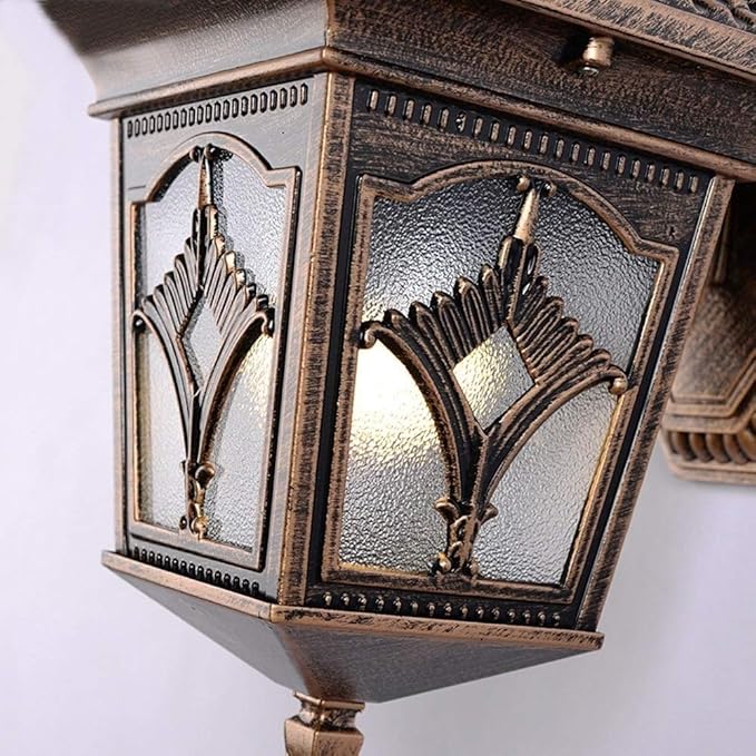 Outdoor Lamp Post Light Outdoor Glass Retro Traditional Edison Waterproof Wall Lamp Wall Fixture Vintage E27 Garden | Lumora