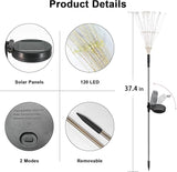 Solar Garden Lights Outdoor, 2 Pack 120 LED Twinkling Firework Lights Decorative with 2 Modes, Outdoor Waterproof | Lumora