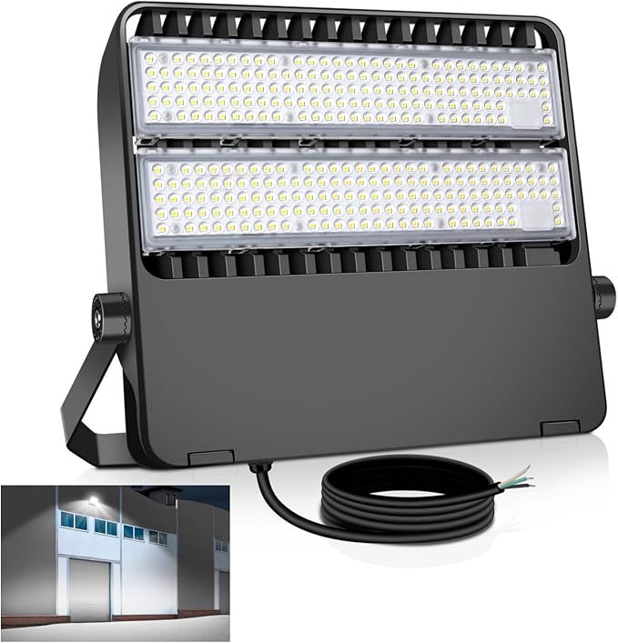 LED Flood Lights Fixture, Extremely Bright 36000LM Outdoor Stadium Light, IP65 Waterproof 240W Commercial Exterior Parking lot Lighting with 5000K Wide Angle and Heavy Duty