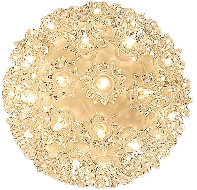 Novelty Lights 6in 50 Light Starlight Sphere, Clear, Ornament Ball Light, 5ft - Outdoor Security Flood Light | Lumora